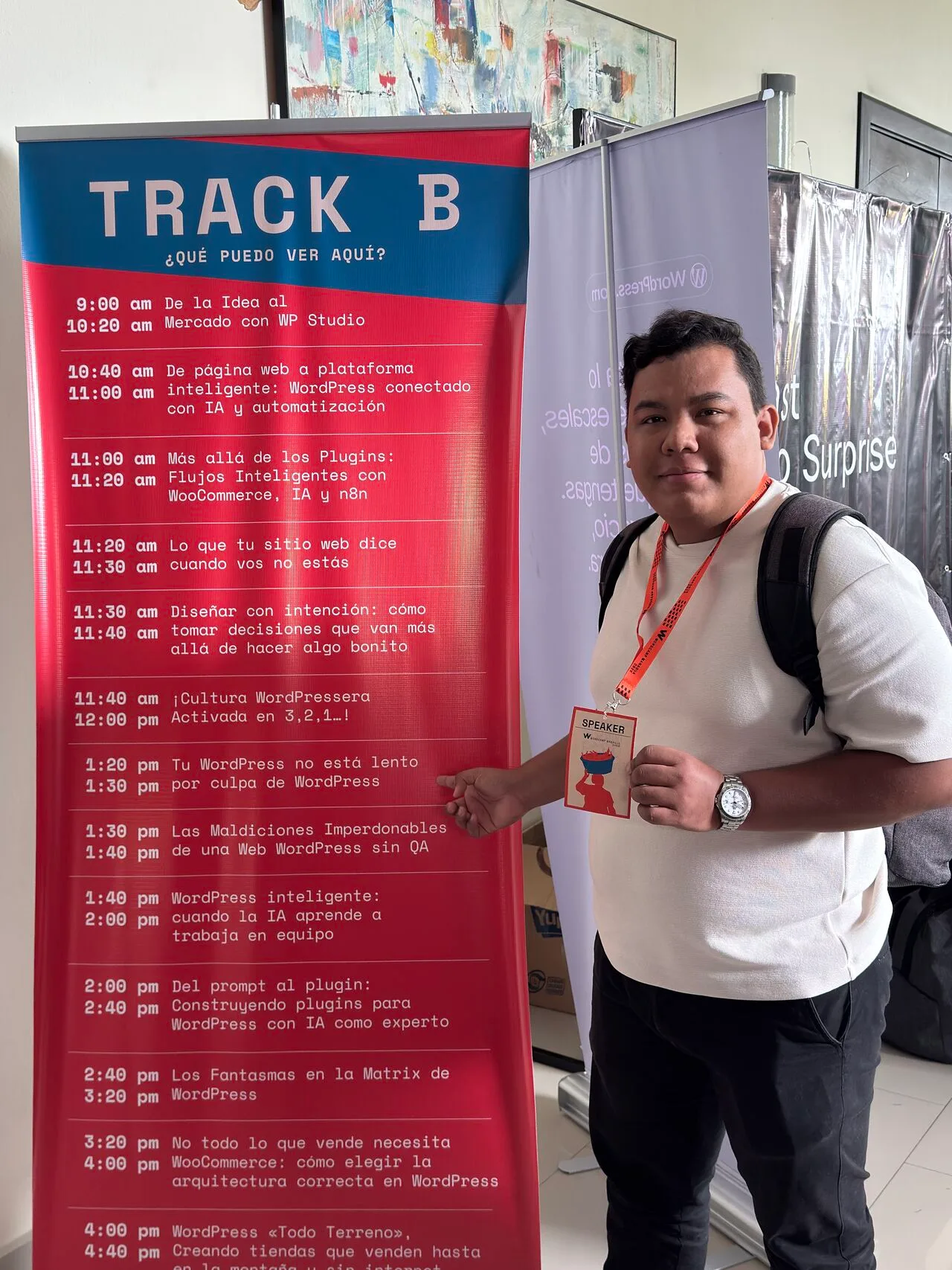 Mis dos charlas formaron parte del Track B. Aynat junto al programa del Track B, donde aparecen sus dos charlas