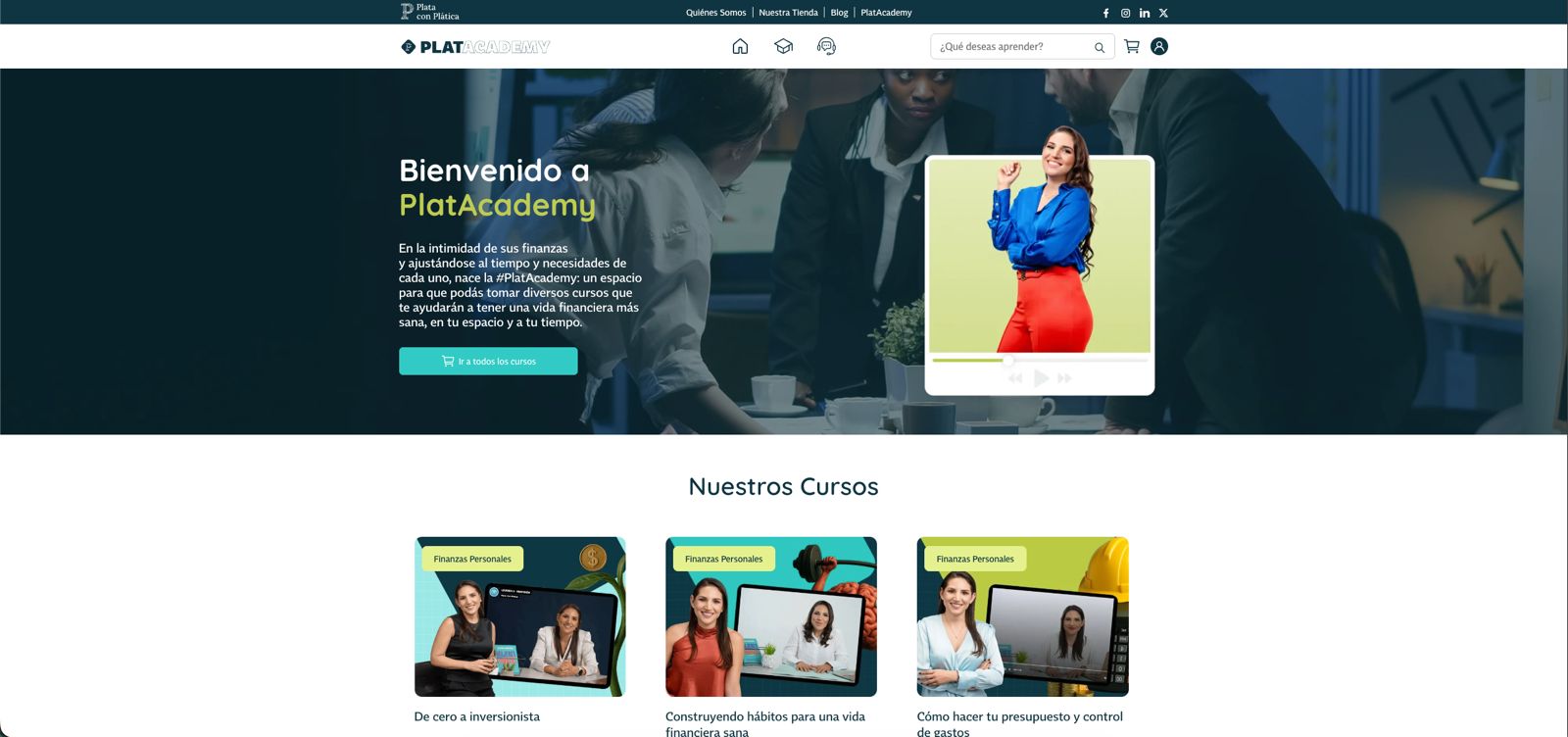 Vista del proyecto Plat Academy