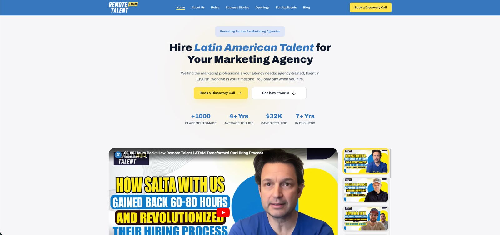 Vista del proyecto Remote Talent LATAM